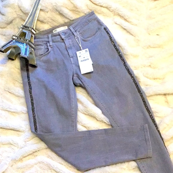 glitter jeans zara